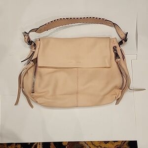 Aimee Kestenberg Double Entry Leather Hobo in Rose Pink + Matching Zip Wallet.